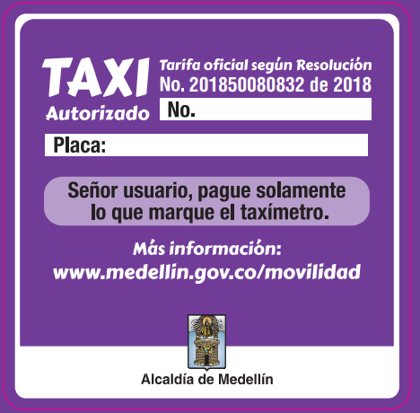 A partir del 1 de diciembre inicia el proceso para el cambio de tarifas de taxi